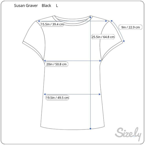 Susan Graver Style Womens Black Short Sleeve V-Neck Knit Sweater Shirt Large - Picture 7 of 7